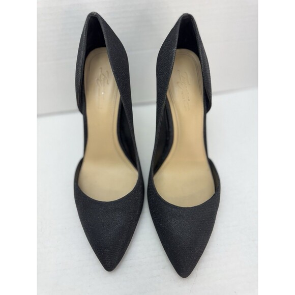 Imagine Vince Camuto‎ Orre Half d'Orsay  Black Metallic Fabric Size 9 Stiletto - Picture 5 of 9
